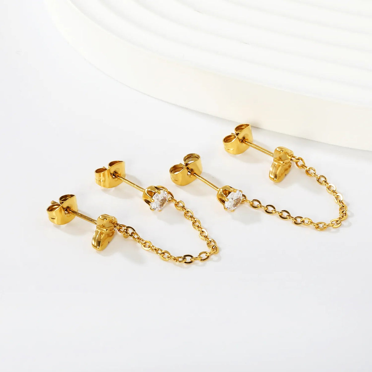 Celeste Chain Studs