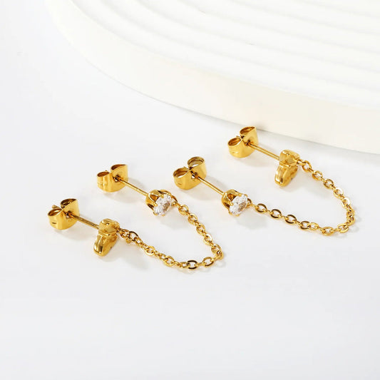 Celeste Chain Studs