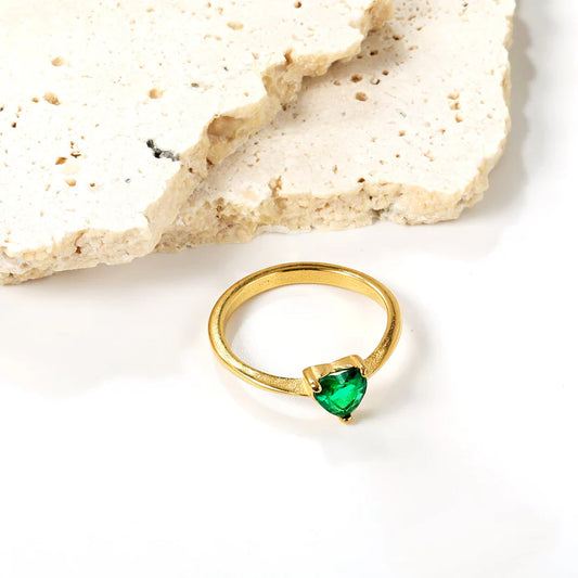 Emerald Heart Ring